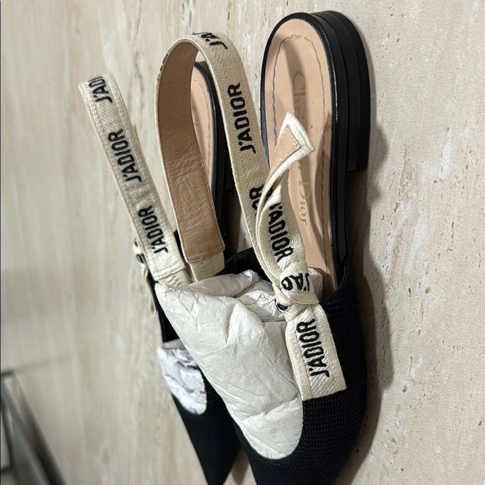 Dior Black Slingback Women's Shoes - Picture 2 of 3